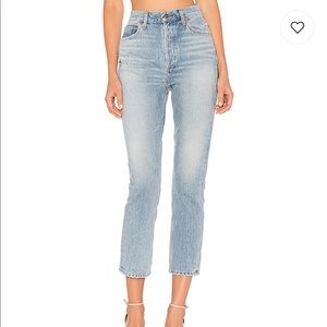 Agolde Riley high rise straight crop jean